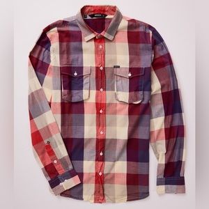 Makia Plaid Button Down Large